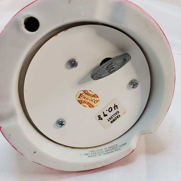 Vintage 1987 Enesco Santa Claus Music Box Figurine "I Believe In Santa" Works - Picture 9 of 12